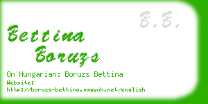 bettina boruzs business card